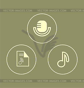 Music icon - vector clipart