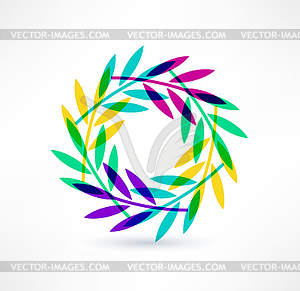 Leaves icon. Natural motive. Logo design - vector clip art