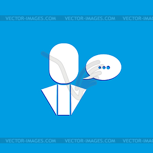 Dialogue and communication icon. Logo design - vector clip art