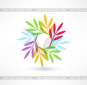 Leaves icon. Natural motive. Logo design - vector image