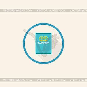 Passport icon - vector clipart