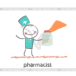 Pharmacist - royalty-free vector clipart