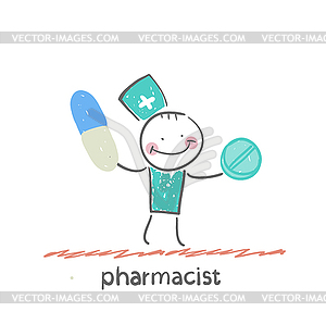 Pharmacist - vector clip art