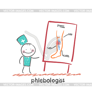 Phlebologist - vector clipart