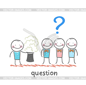 People ask magician - vector image