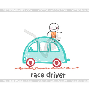 Race driver - vector clipart