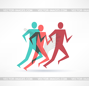 Running Gym Sport Man Symbol. Icon - vector clipart