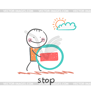 Sign stop - vector image