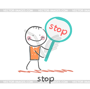 Sign stop - vector clipart