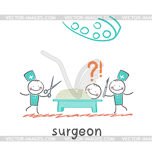 Хирурги - рисунок в векторном формате