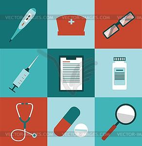 Medicine icons - vector clip art