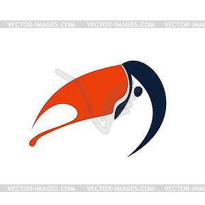 Toucan logo template. Bird icon - vector image