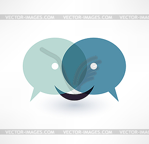 Chat, dialogue and communication icon. Logo design - vector clipart