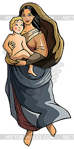 Madonna with child - vector EPS clipart