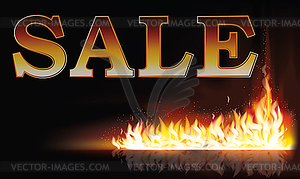 Fire sale background, vector illustration - royalty-free vector image