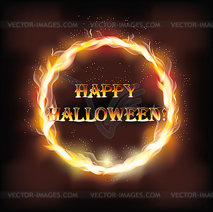 Пожар Happy Halloween приглашение карты, векторные illustrati - изображение в векторном виде