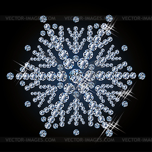 Алмазные снежинки карты, векторная иллюстрация - клипарт в формате EPS