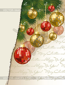 Merry Christmas & Happy new year banner, vector  - vector image