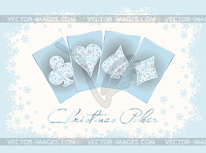 Christmas casino invitation card, vector illustration - vector clip art