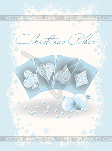 Christmas casino invitation banner, vector  - vector clipart