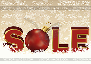 Christmas sale banner, vector illustration - vector image