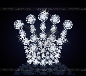 Алмазный королевы корону, векторные иллюстрации - векторное изображение
