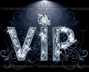 VIP Diamond card, vector illustration  - vector clip art