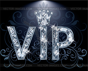 Brilliant VIP card, vector illustration - vector image