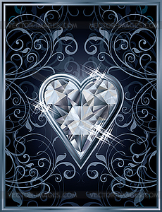 Poker hearts diamond card, vector illustration  - vector clipart