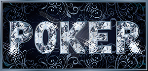 Diamond royal poker banner, vector illustration - vector clip art