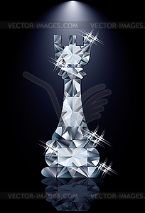 Diamond chess Rook, vector illustration - vector clipart