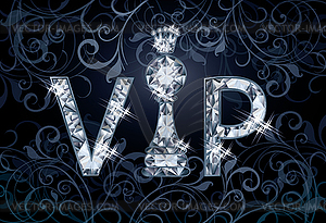 Diamond VIP chess banner , vector illustration - vector EPS clipart