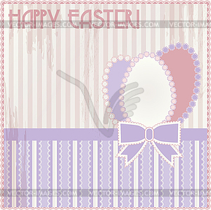 Happy Easter vintage card, vector illustration  - vector clipart