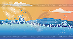 Underwater natural background, vector illustration - vector EPS clipart