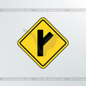 Side Road diagonal icon - vector clip art