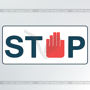 Sign stop - vector clipart