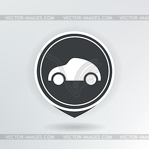 Car map pointer - vector clipart