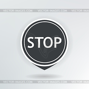 Stop map pointer - vector image