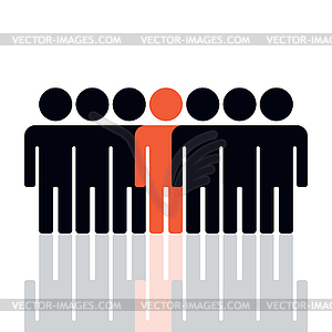 Silhouette of group of people - vector image