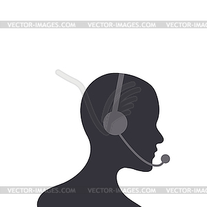 Female operator - vector clip art