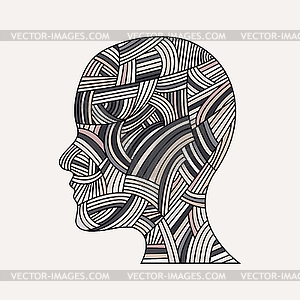 Woman head - vector image