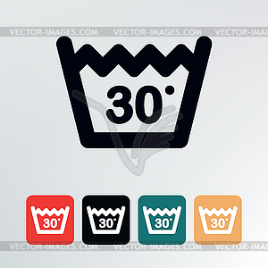 Wash at or below icon - royalty-free vector image