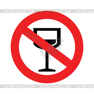 No alcohol sign - vector clipart