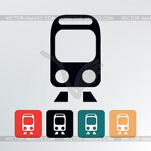 Train icon - color vector clipart