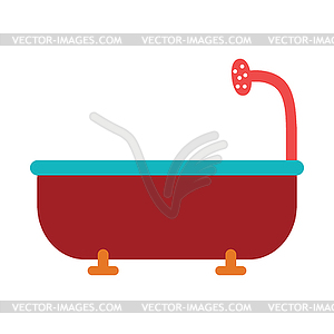 Retro baths - vector image