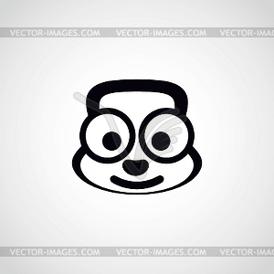 Chipmunk smiling - vector clip art