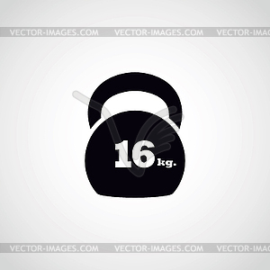 Kettlebell 16 kg - vector clip art