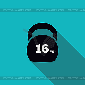 Kettlebell 16 kg - vector clip art