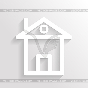Silhouette of house - vector clipart