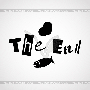 The end. - vector clip art